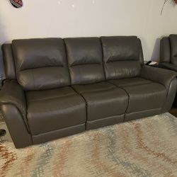 Electric Leather Couch