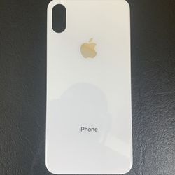 iPhone X Back Glass Big Hole Part - White
