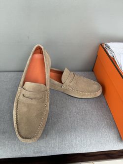 Hermès handmade Loafers men's driving shoes