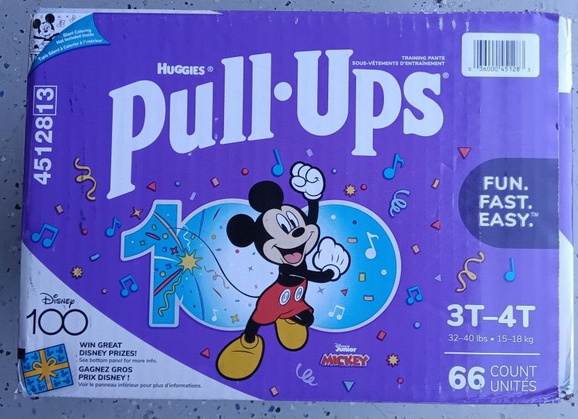 Pull-Ups Huggies Boys Potty Training Pants 66 Count (3T-4T)Disney Mickey Junior