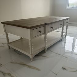 Farmhouse Coffee Table 3 Drawer