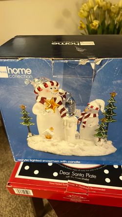 Snowman with candle