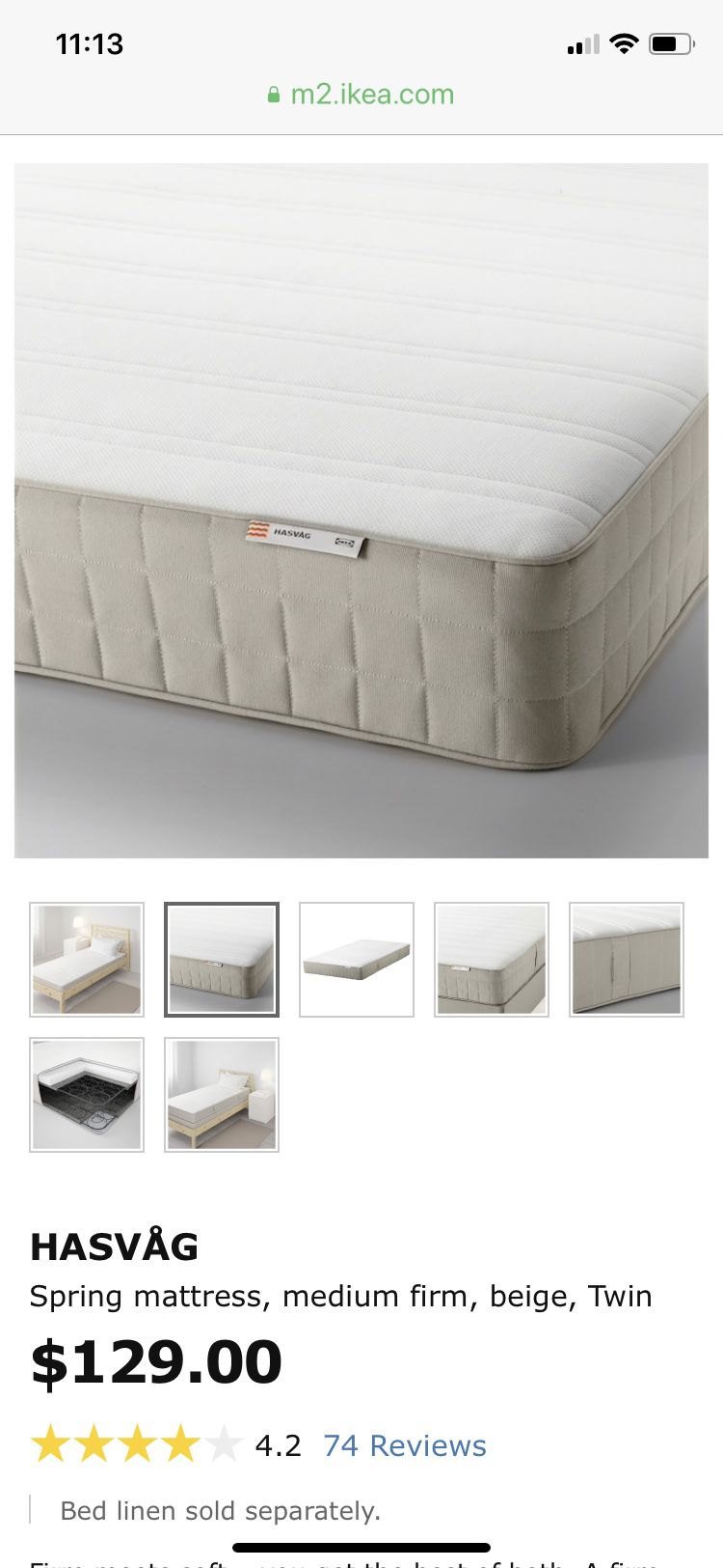 Ikea twin mattress
