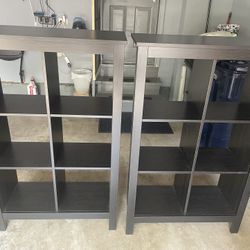 IKEA Black /Brown 8-Cube Storage Shelves