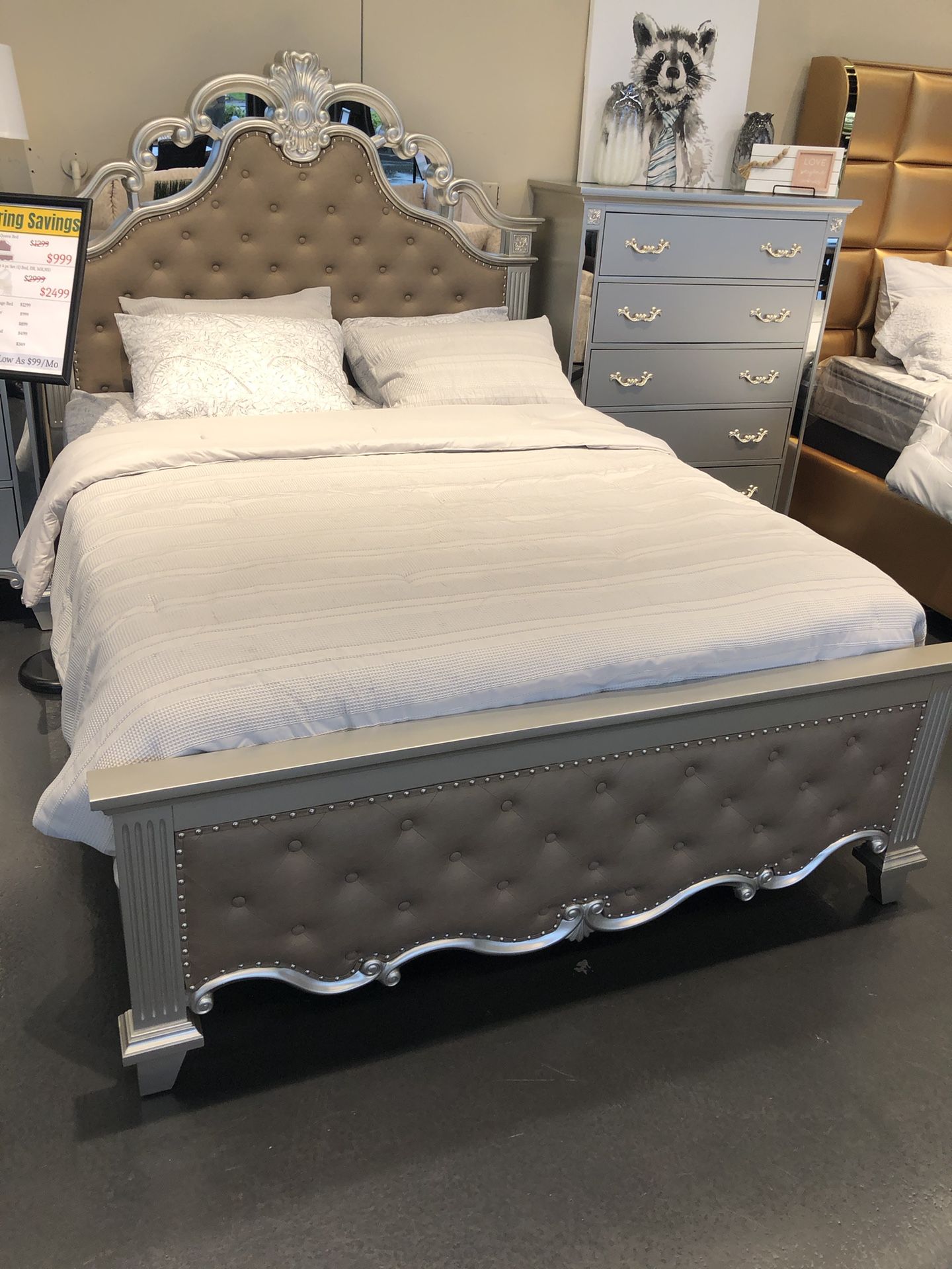 4pc French Provincial Queen Bedroom Set Sale