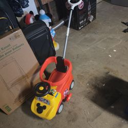 Mickey Mouse Push Car