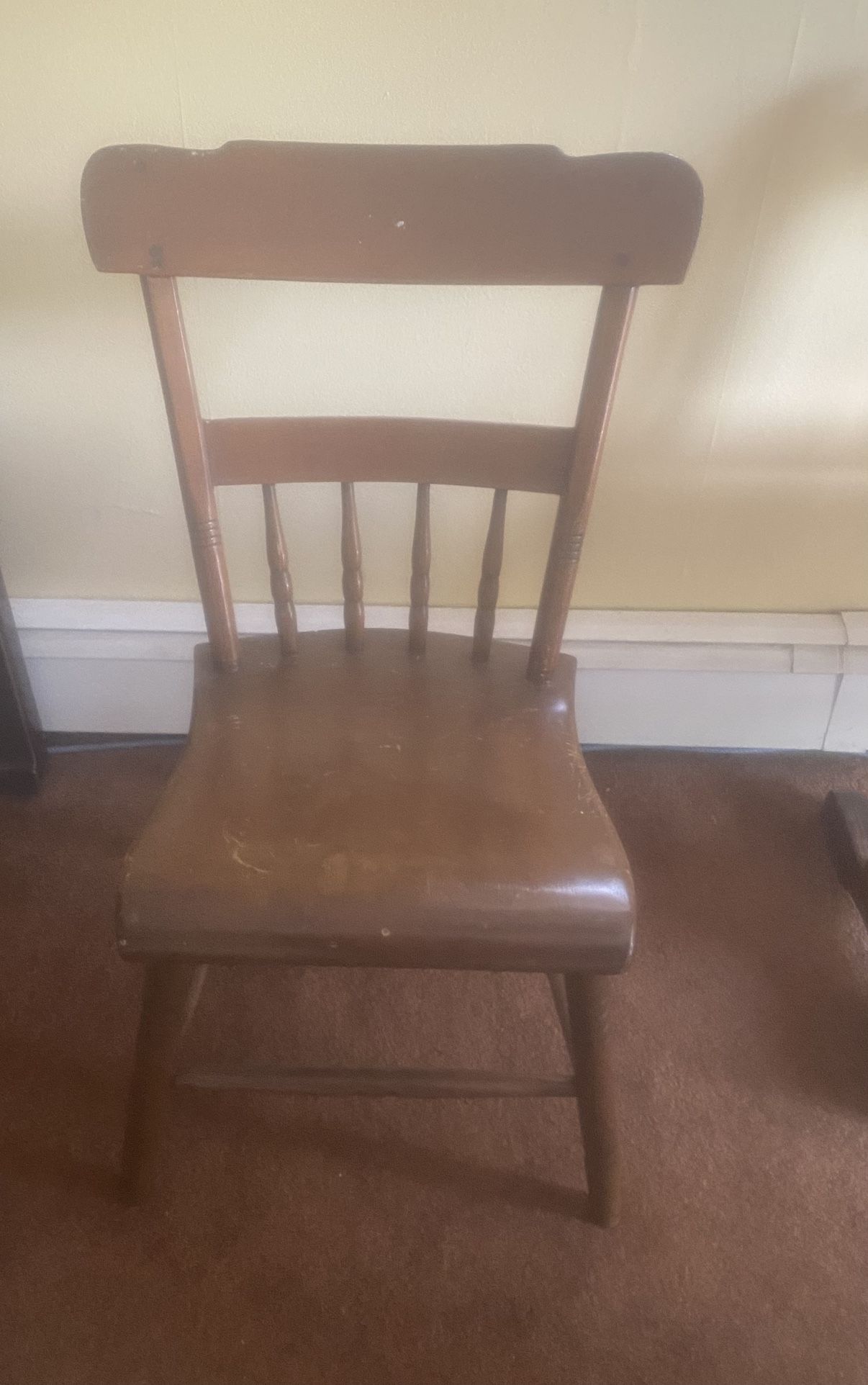 Brown Wood Child’s Size Chair