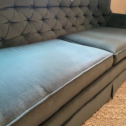 Emerald Green Velvet Couch