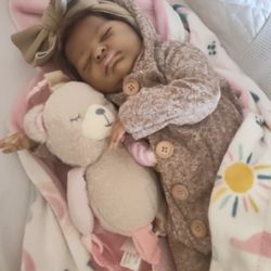 Reborn Vinyl / Cotton African American Doll