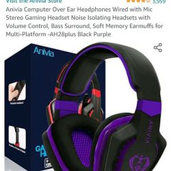 Anivia Purple Gaming Headset 