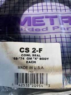 Cowl seal for 68-74 GM X BODY