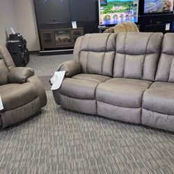 Brand New Ashley First Reclinings Living Room Sets Reclining Sofa and Loveseat With İnterest Free Payment Options 1140