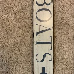 Boats Wooden sign