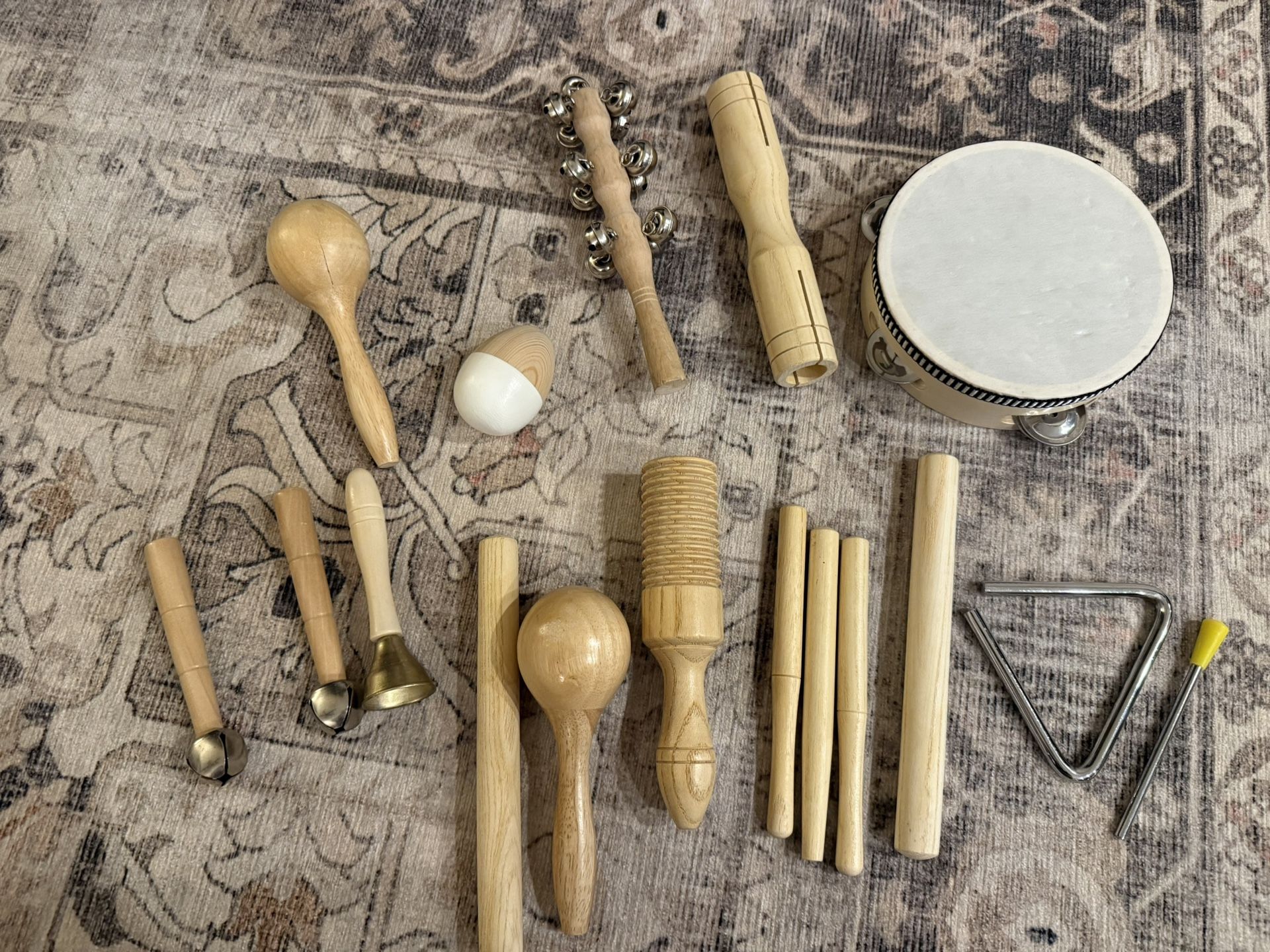 Kids Montessori wooden instrument set. Excellent condition. Pet and smoke free home.