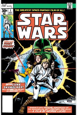 Mint condition giant size comic, Star Wars
