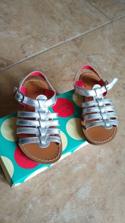 Leather Gladiator Sandals - Silver Metallic