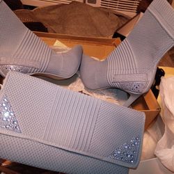 Steve Madden High Heels With Matching Handbag