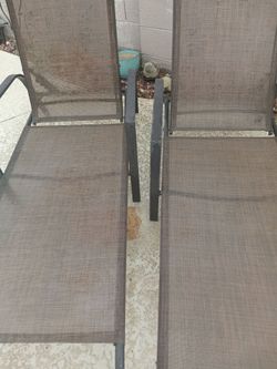 Outdoor Patio Sling Lounge Chairs Set of 2