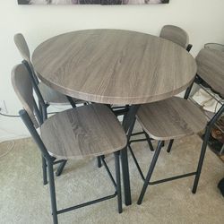 4 Person Counter Height Dining Table and Chairs Set