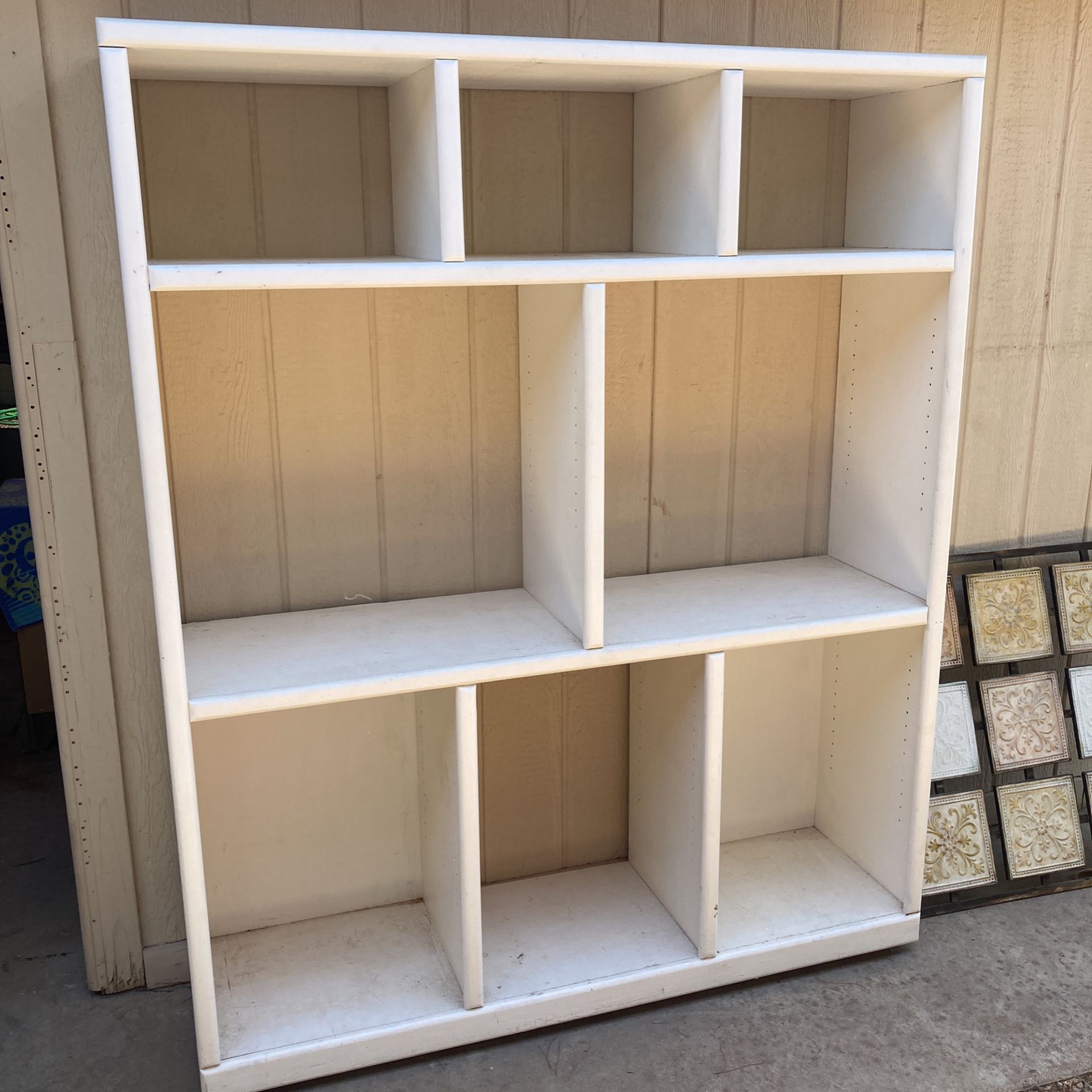 Large Oak Book Case Entertainment Shelf