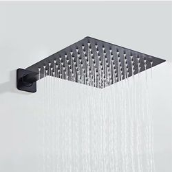 Luxury Matte Black & Rose Gold Rain Shower System – New Open Box