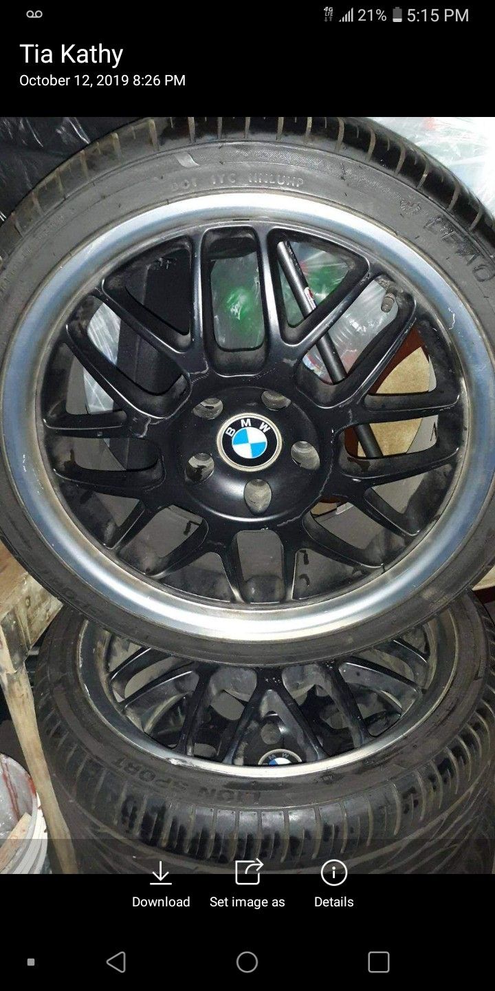 BMW rims with new tires