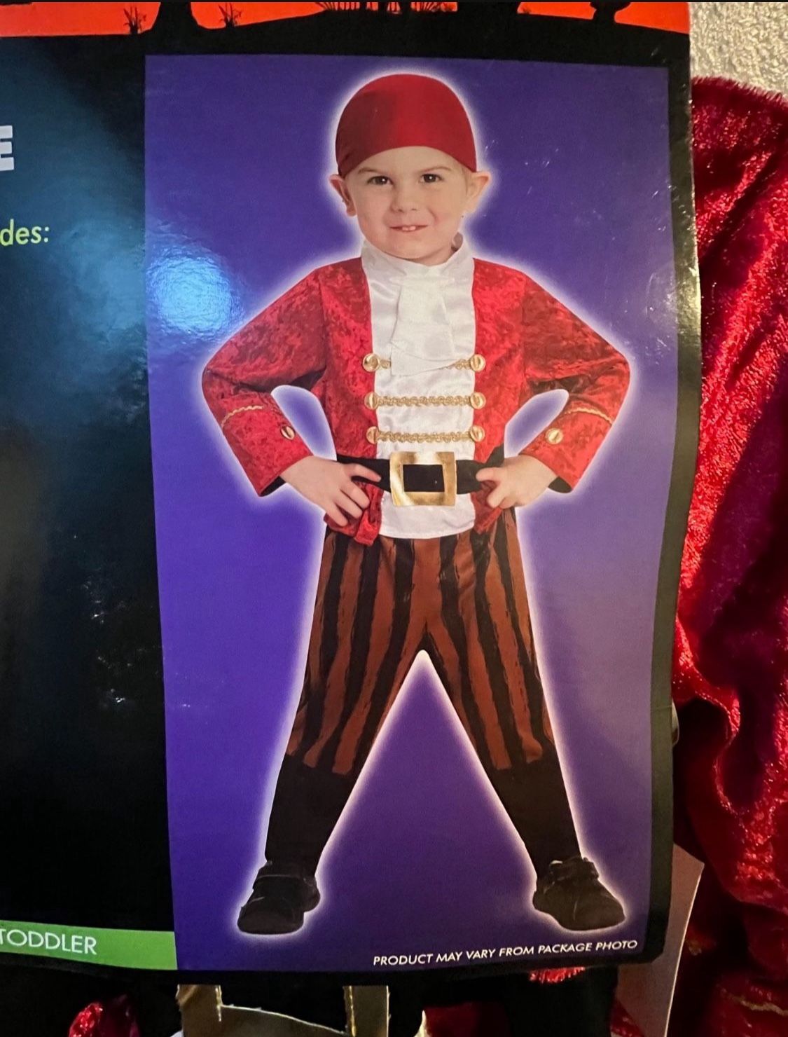 Halloween Toddler Lil Pirate Costume Size 2-4 Years Old