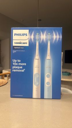 Philips Sonicare OptimalClean Rechargeable Electric Toothbrush, 2-Pack,