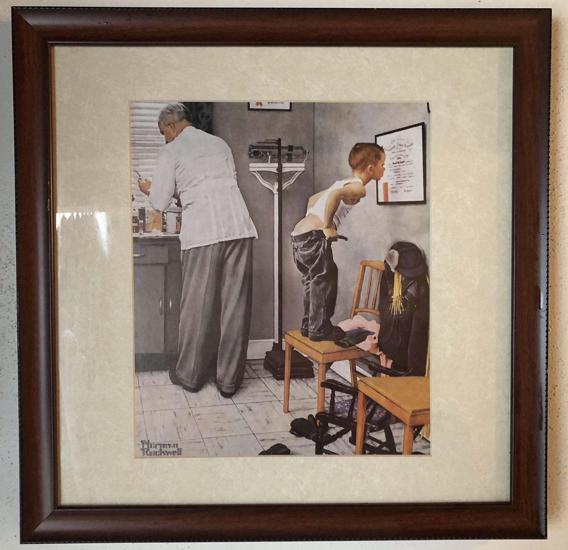 Normal Rockwell "Before the Shot" Print