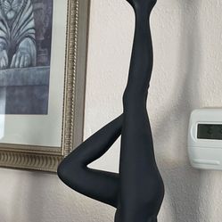 Art Deco Style Nude Female With White Globe Table Lamp