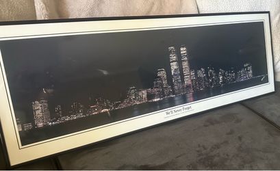 We’ll Never Forget” Framed NYC Twin Towers Panoramic – Rob Arra Collection