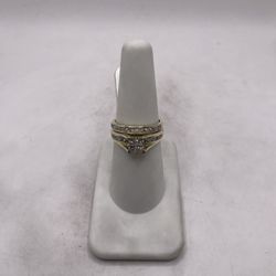 10kt Gold Duo Diamond Engagement Style Ring Set