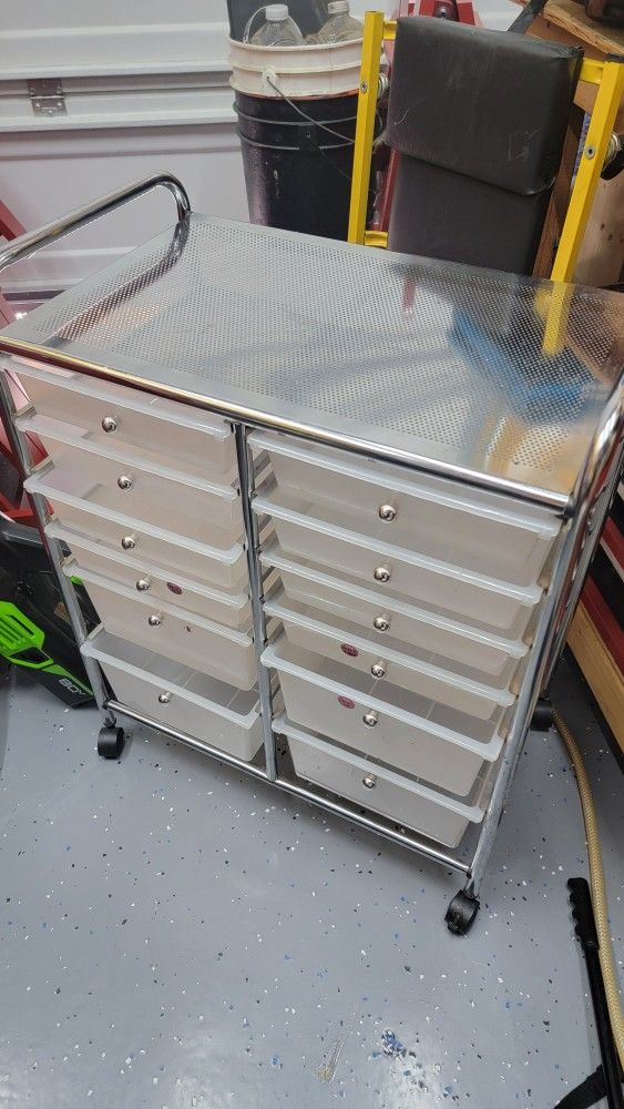 12-Drawer Wheeled Craft Utilitiy Cart