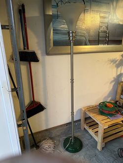 Torchiere Floor Lamp with Glass Shade