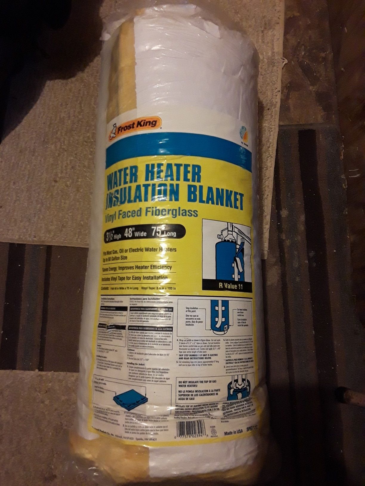 Frost king insulated water heater blanket and pipe wrap