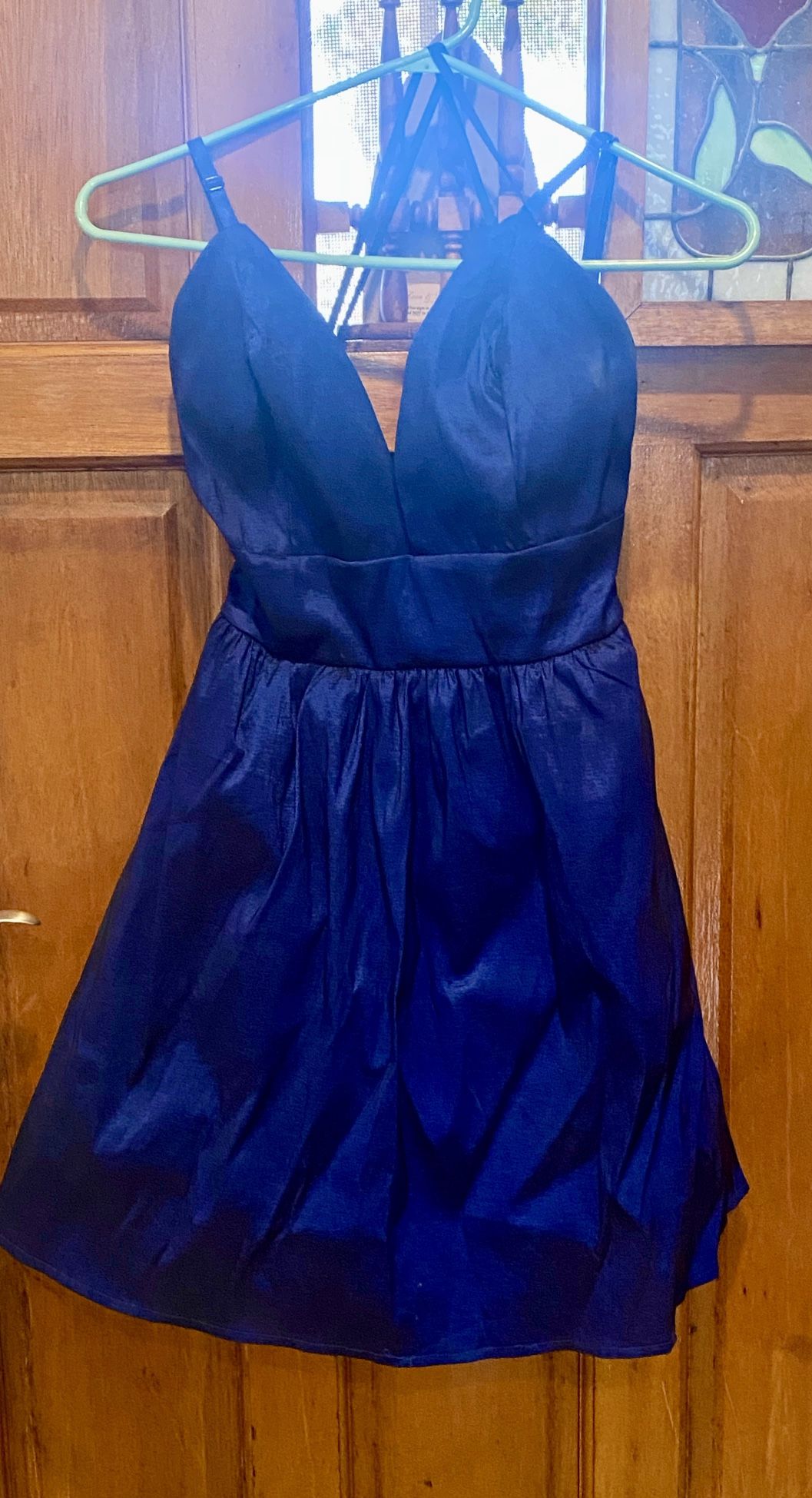 Navy Blue Shift Peplum Dress
