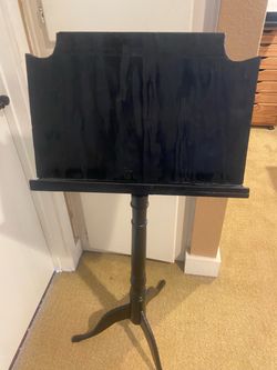 Music stand wooden handmade, guitar books, Capo