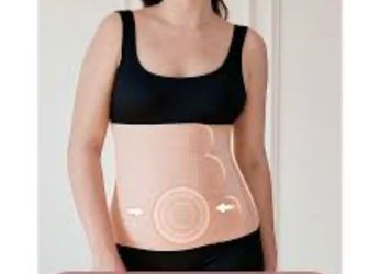 Momcozy Ergowrap Postpartum Belly Band, 3D Abdomen Lifting & Ergonomic Back Support Abdominal Binder, Seamless & Invisible Wrap Shapewear for Postpart