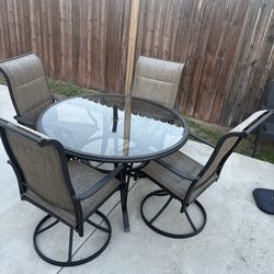 Outdoor dining table