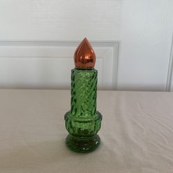 Vintage Avon 1970s Glass Christmas Candle Cologne Bottle-collectibles 