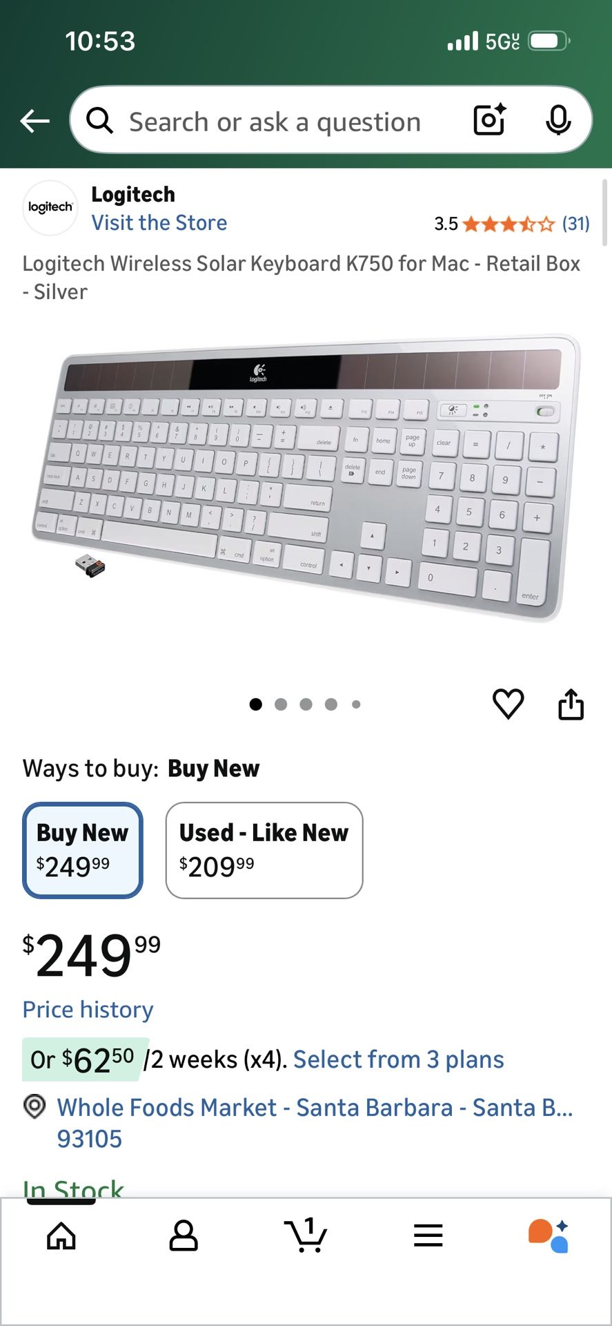 Logitech Solar Keyboard
