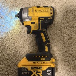DeWalt DCF887 XR Impact Driver (20V) + 5Ah Battery + bag + Charger