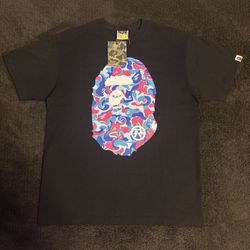 A Bathing Ape Tee blue pink camo