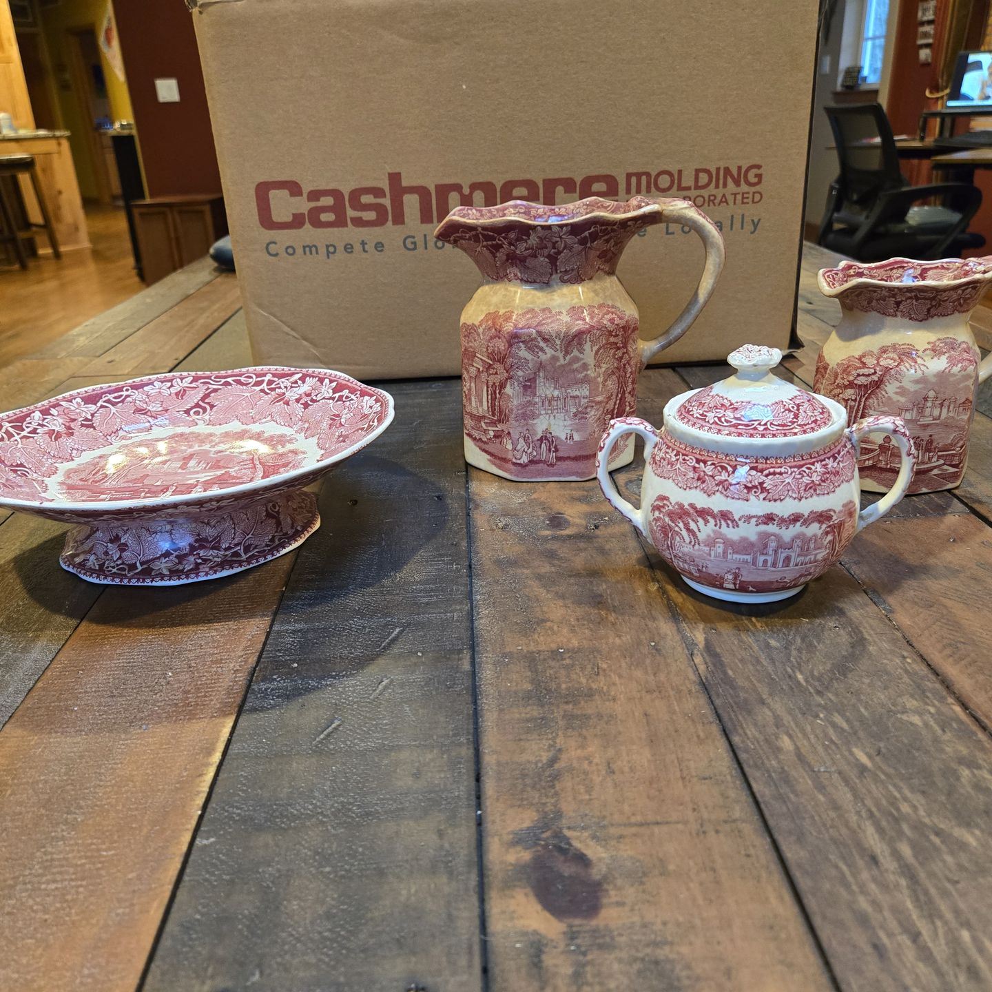 Vintage Mason's Vista Ironstone China 4 piece Set