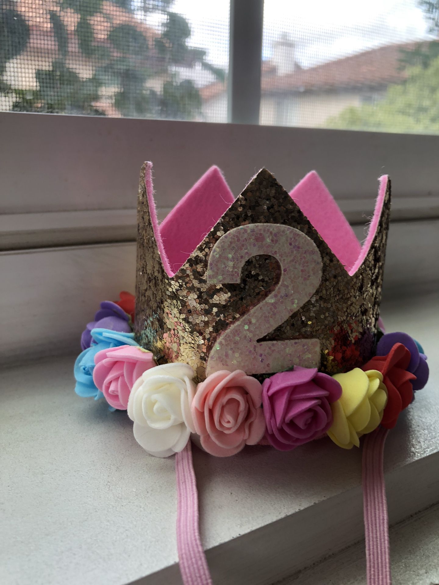 2nd Birthday Crown Flower Tiara