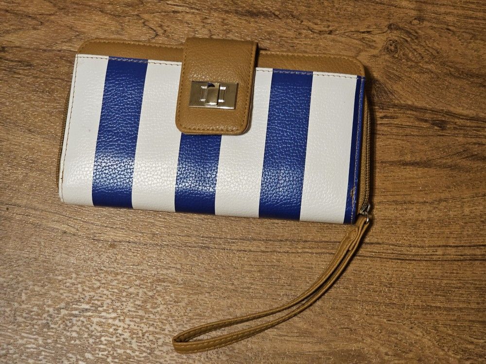 Kenneth Cole Reaction Nautical blue, white & tan wallet - New Without tags