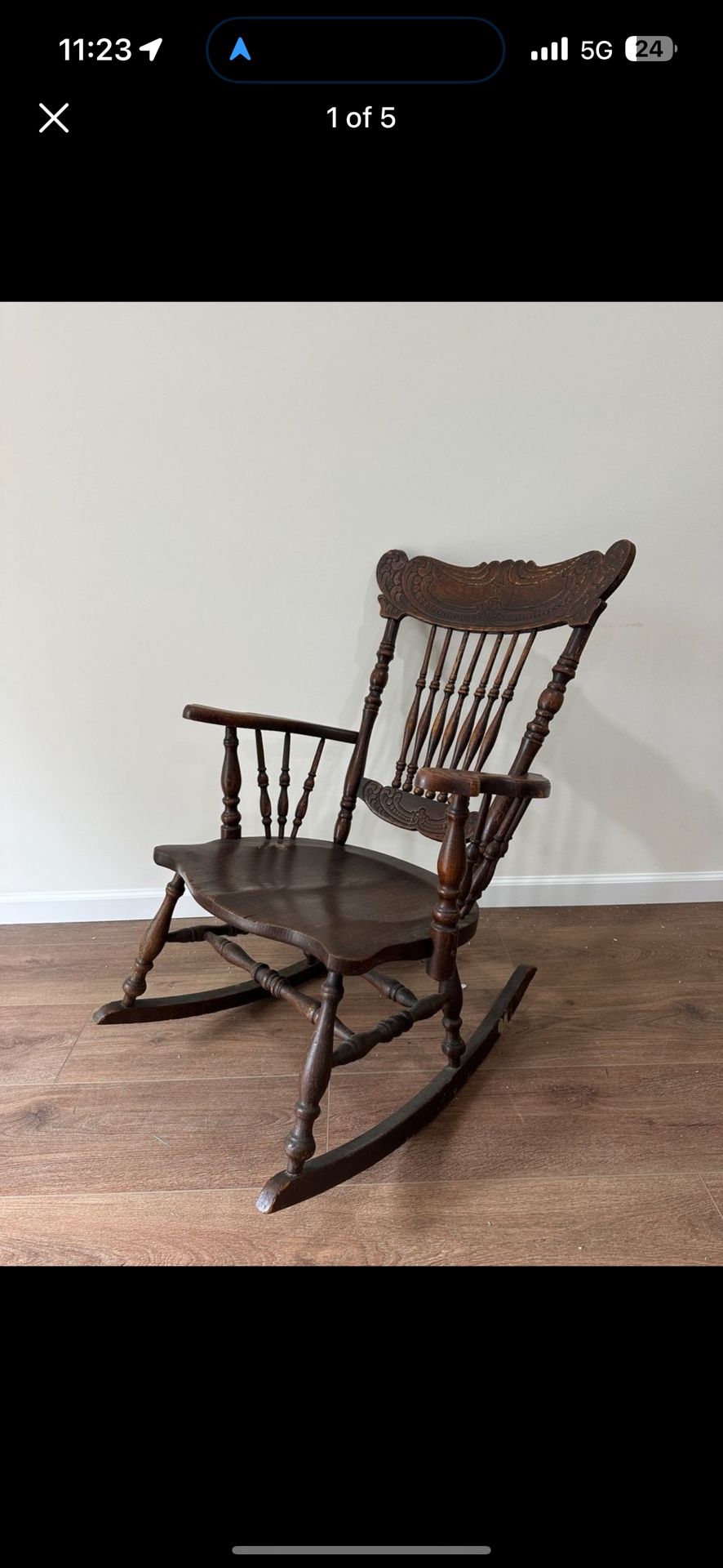 Solid Wood Vintage Rocking Chair