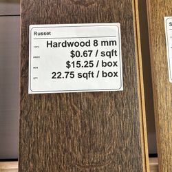 Russet Hardwood Flooring 8mm