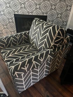 Upholstered Accent Chair with Pillow