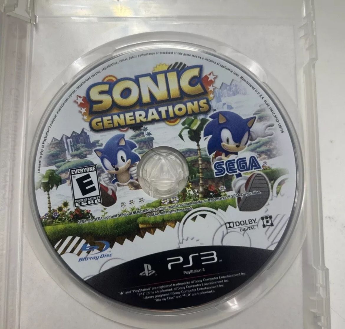 Sonic Generations (Sony PlayStation 3) PS3 TESTED DISC ONLY